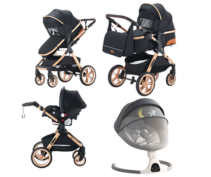 Lastenrattaat 3 in 1 Elovia + Sähköinen vauvankeinu 3 yhdessä