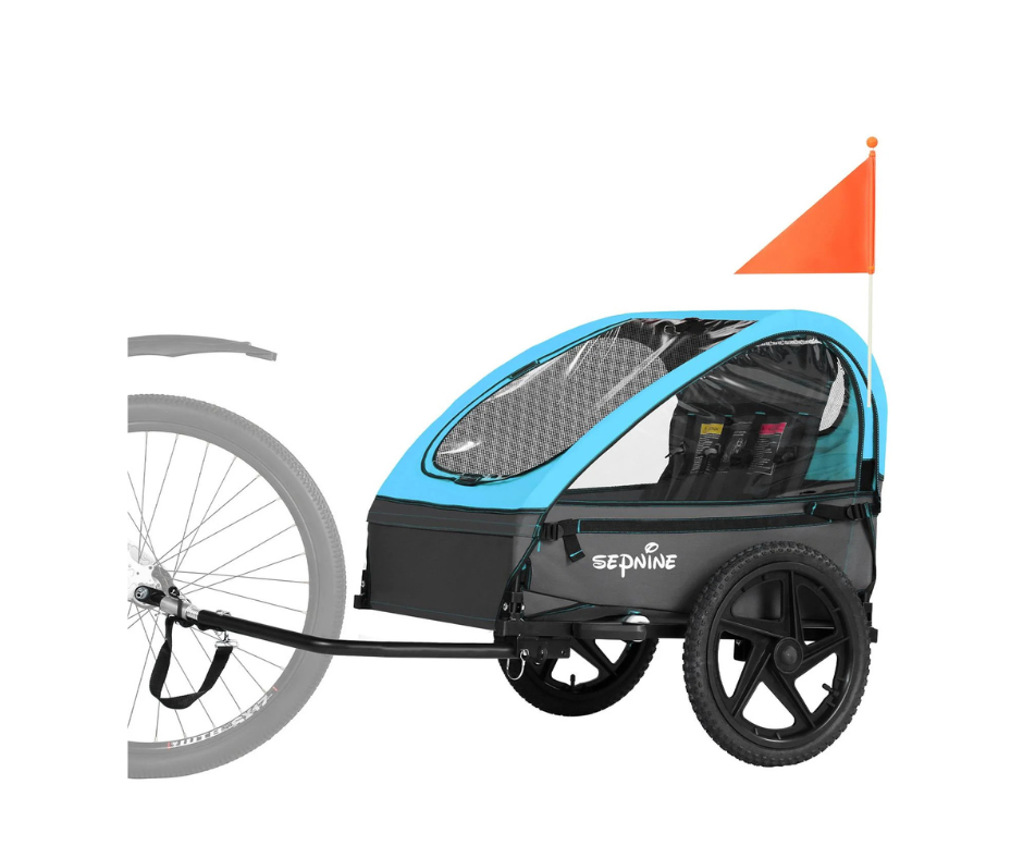 Sepnine Foldable 2-Seater Child Bike Trailer - Outdoor Use