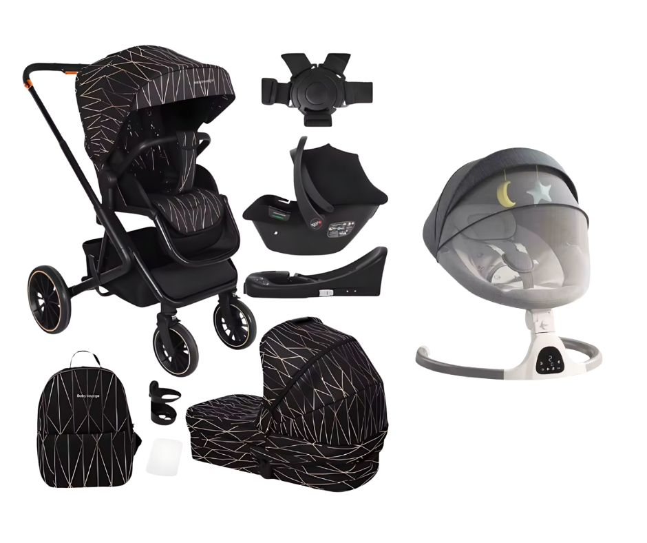 BabyVoyage Vauvanrattaat 4 yhdessä + Sähköinen vauvankeinu 3 yhdessä