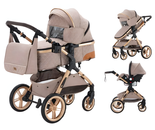 Lastenrattaat 3 in 1 Kahki Elovia