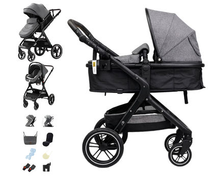 Elovia Solid 3-in-1 yhdistelmävaunut | Tukeva ja tyylikäs valinta