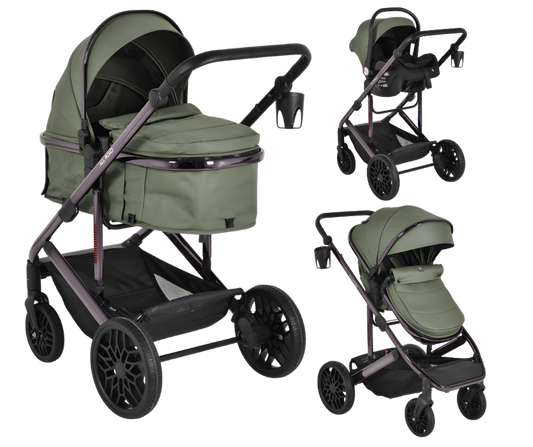Moni All Road 3-in-1 Transforming Stroller Green