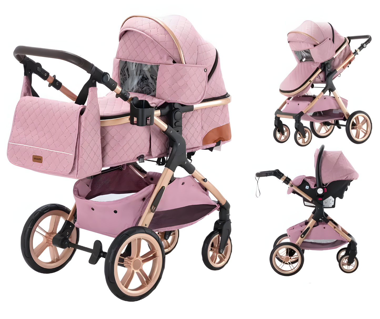 Lastenrattaat 3 in 1 Pinkki Elovia