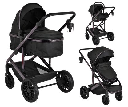 Outing Bundle / Baby Stroller + Infant Car Seat (Moni All Road 3-in-1)+ Stylish Diaper Bag (Mivida)