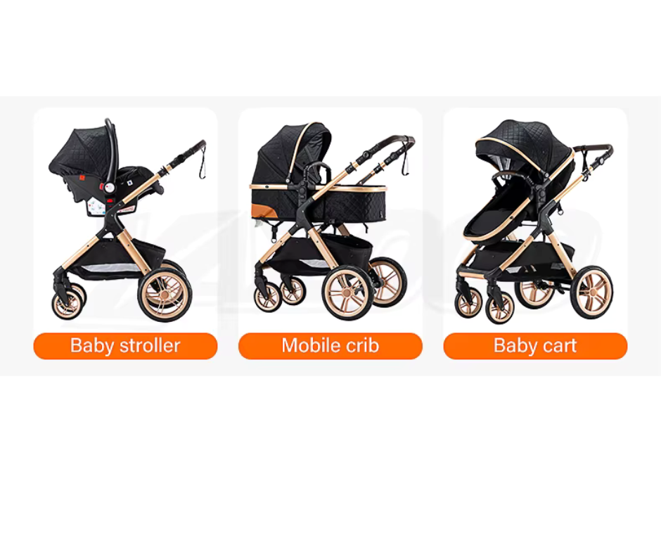 Lastenrattaat 3-in-1 musta Elovia