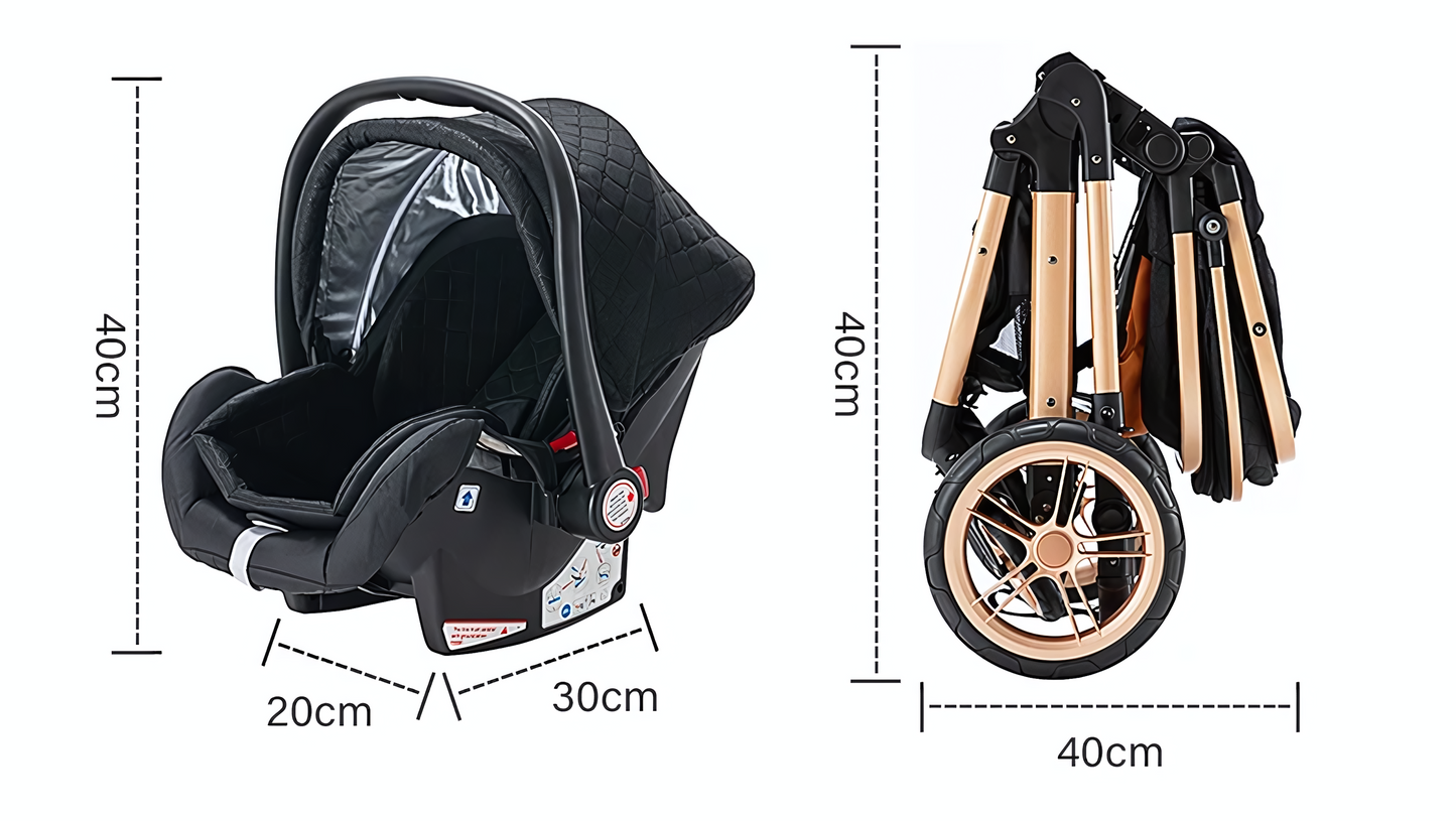 Lastenrattaat 3-in-1 musta Elovia