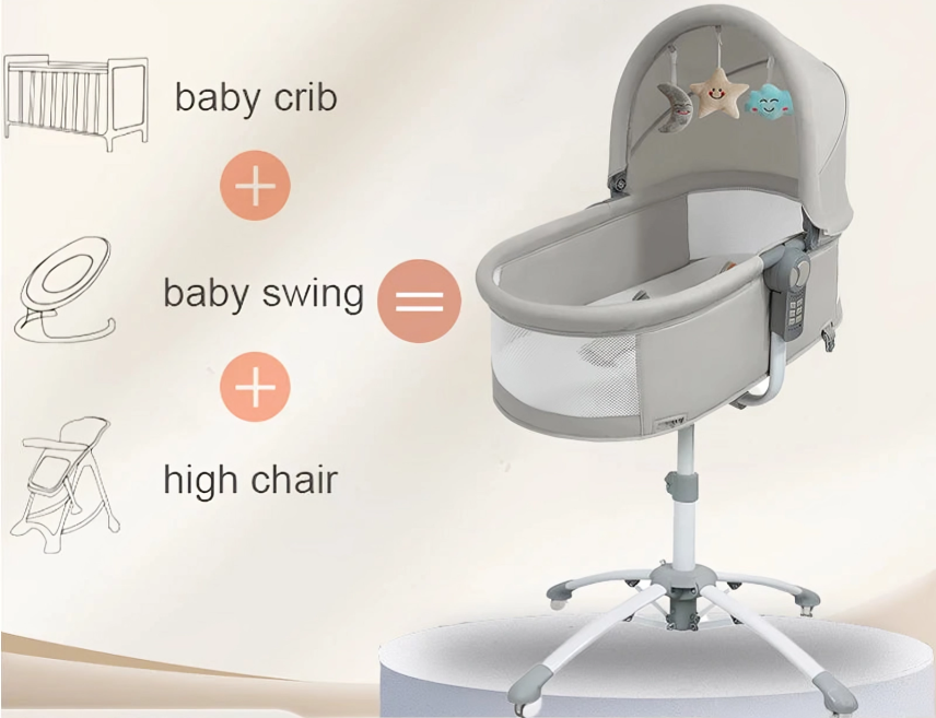 Vauvan kehto-keinutuoli-sänky