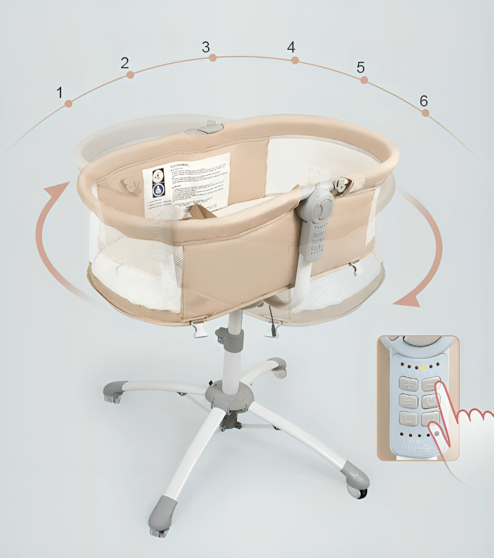 Vauvan kehto-keinutuoli-sänky