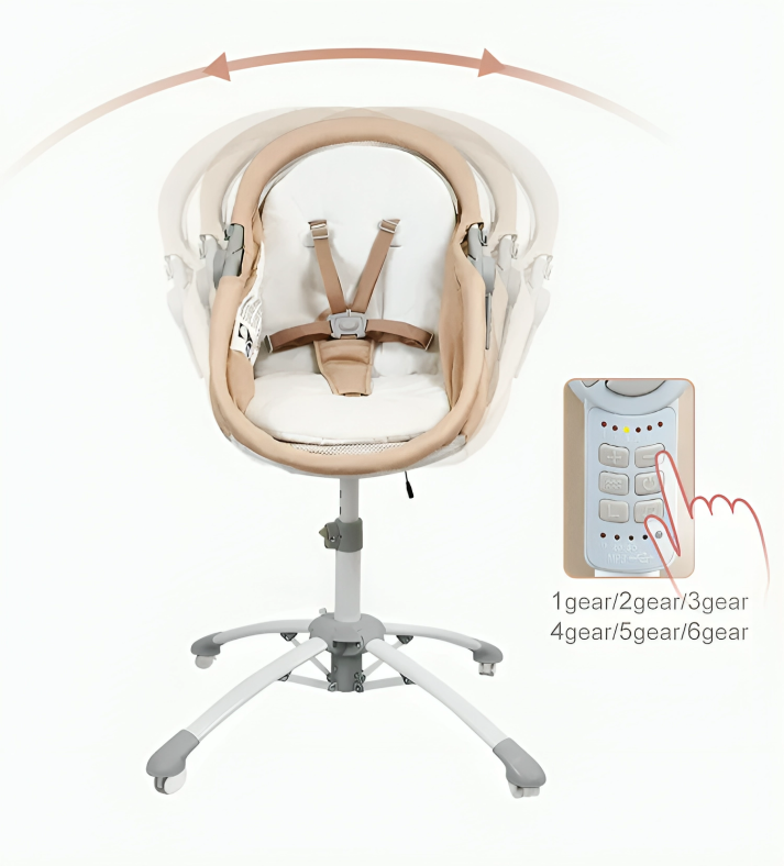 Vauvan kehto-keinutuoli-sänky