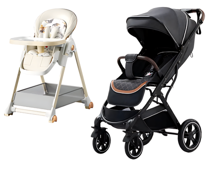 Vauvan syöttötuoli + Lastenrattaat taaperoille