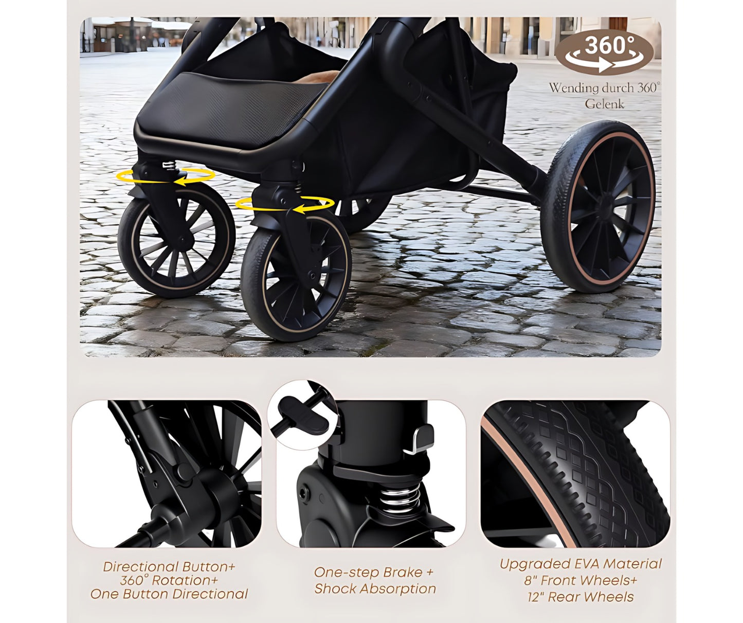 BabyVoyage Vauvanrattaat 4 yhdessä