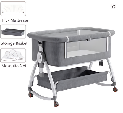 Lastenrattaat 3 in 1 Elovia + Sähköinen vauvankeinu 3 yhdessä + Vauvansänky 3-in-1