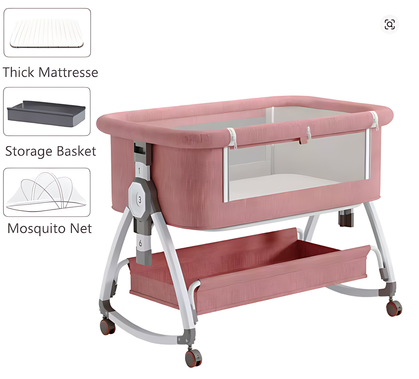 Lastenrattaat 3 in 1 Elovia + Sähköinen vauvankeinu 3 yhdessä + Vauvansänky 3-in-1